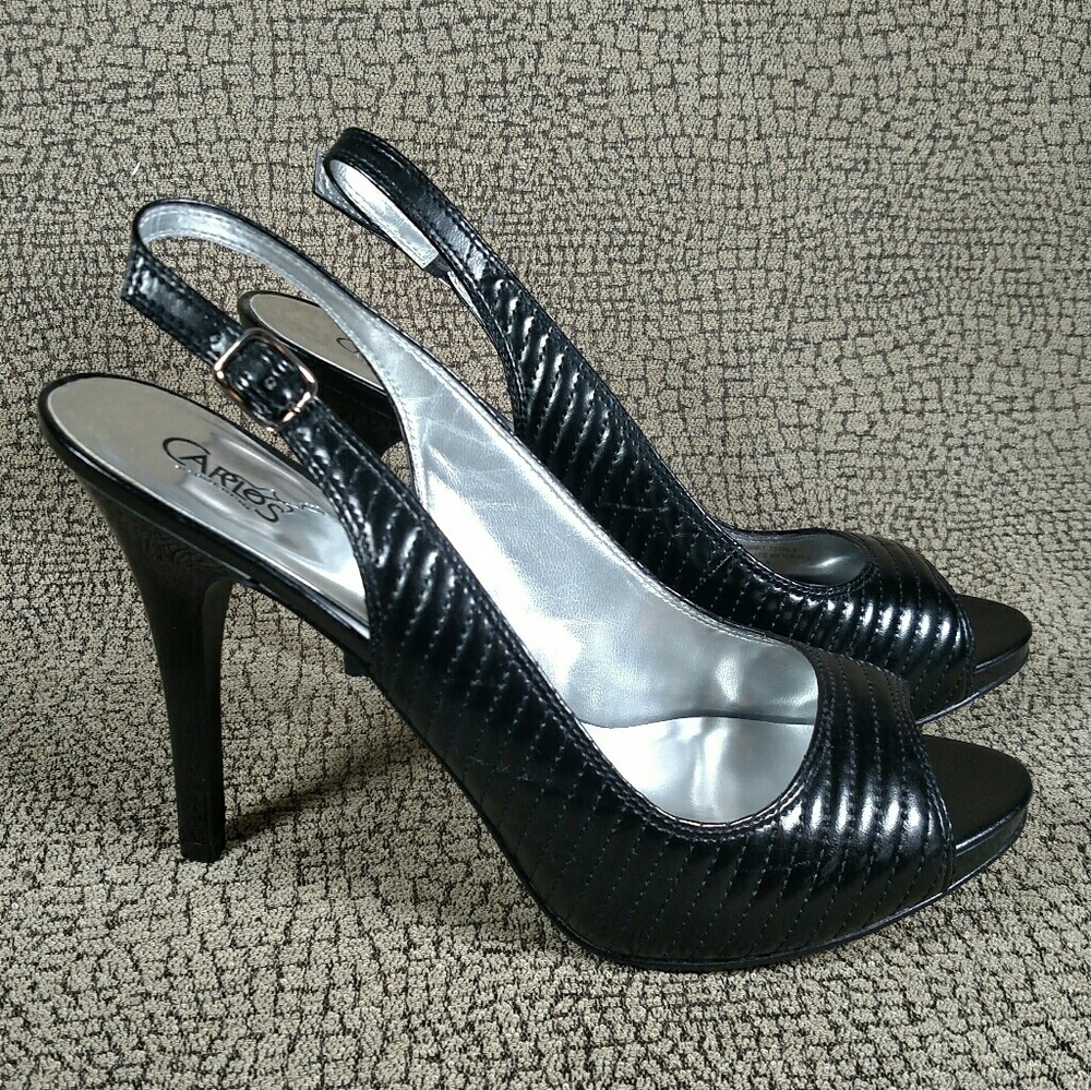 Carlos Peeptoe Slingback Pumpsç
